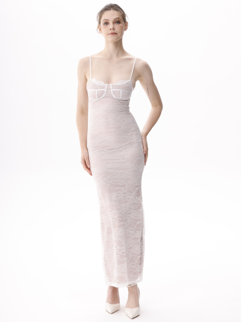 Rena nude bodycon maxi dress, La Libre SS26 collection cover