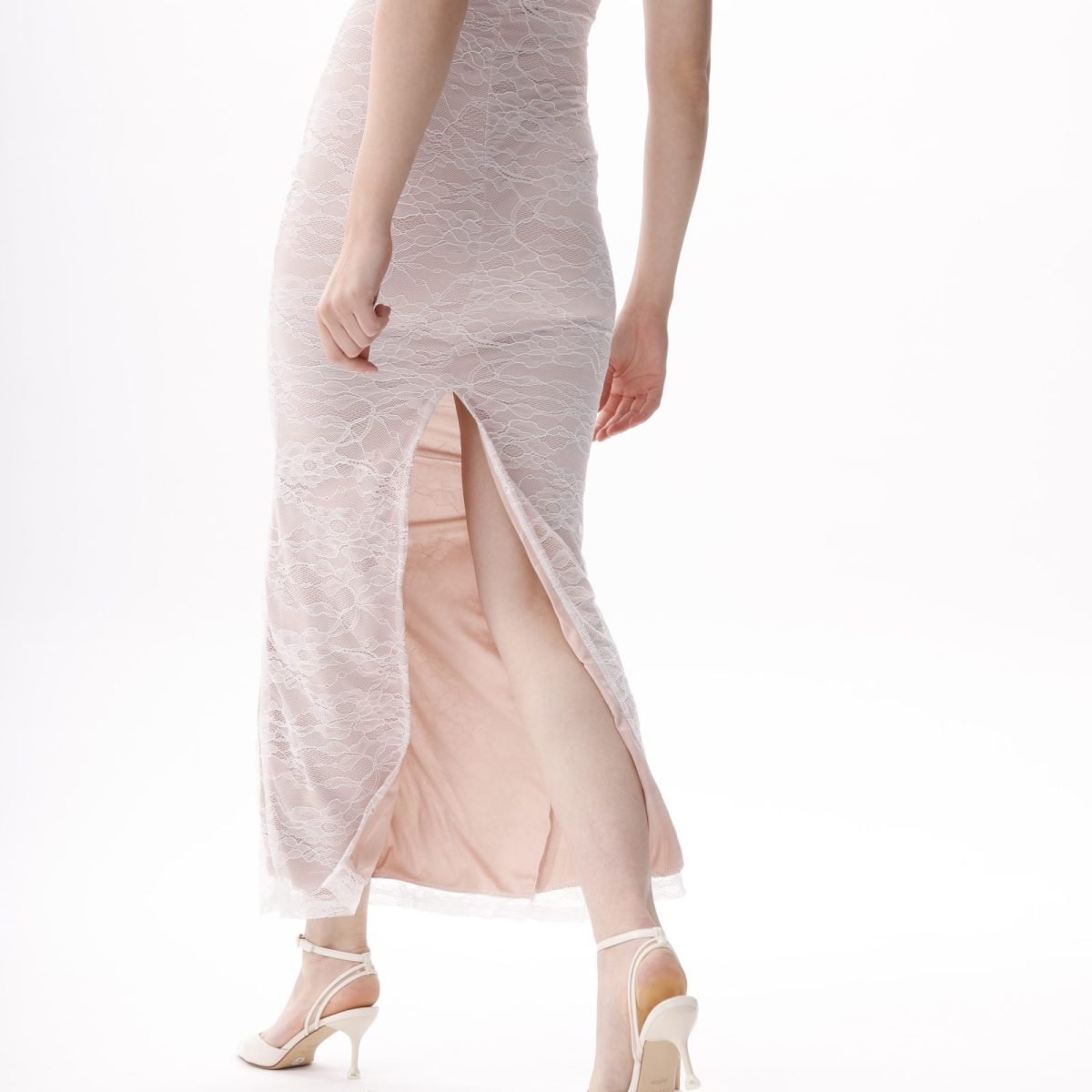 Rena maxi lace dress, back view